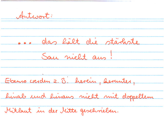 Ein rr inmitten von voraus und heraus, das...