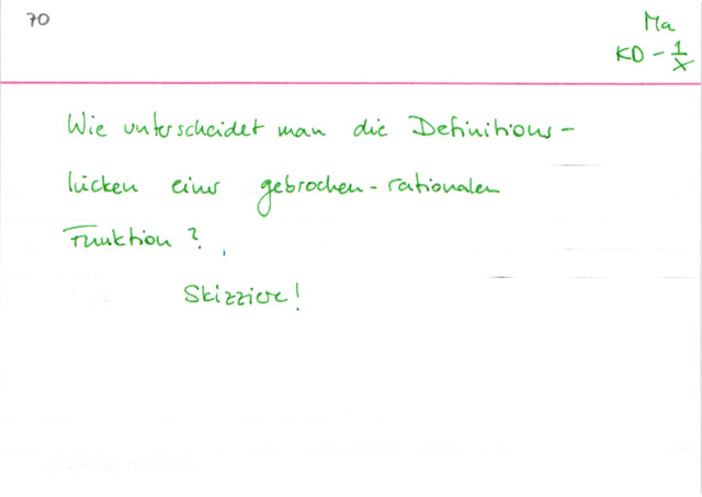 Behebbare Definitionslücken und Polstellen