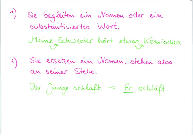 Funktion Pronomen