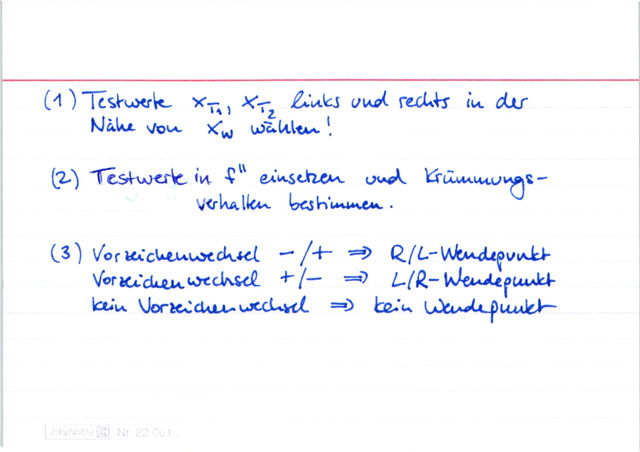 Wendepunkte berechnen bei Nichterfüllung der hinreichenden Bedingung