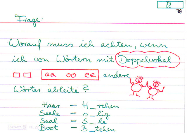 Ableitung von Wörtern mit Doppelvokal