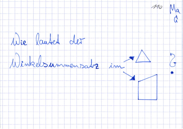 Winkelsummensätze für Dreieck und Viereck