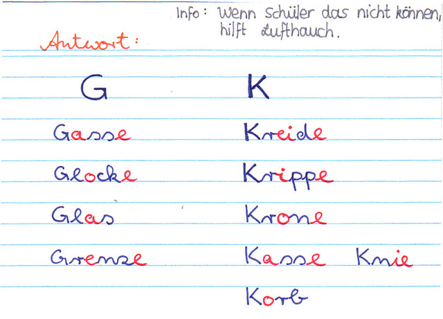 Entscheide dich: G oder K?