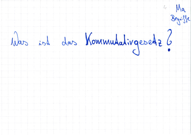 Kommutativgesetz