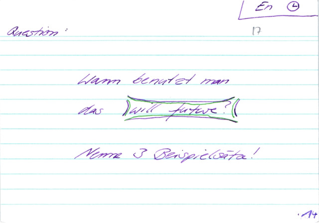 Verwendung des will-future