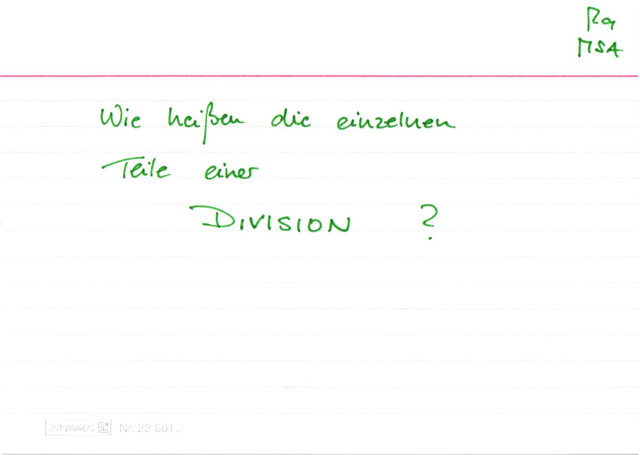 Teile einer Division