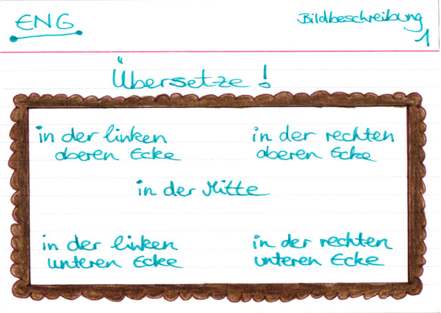 Bildbeschreibung Übersetzungsübung