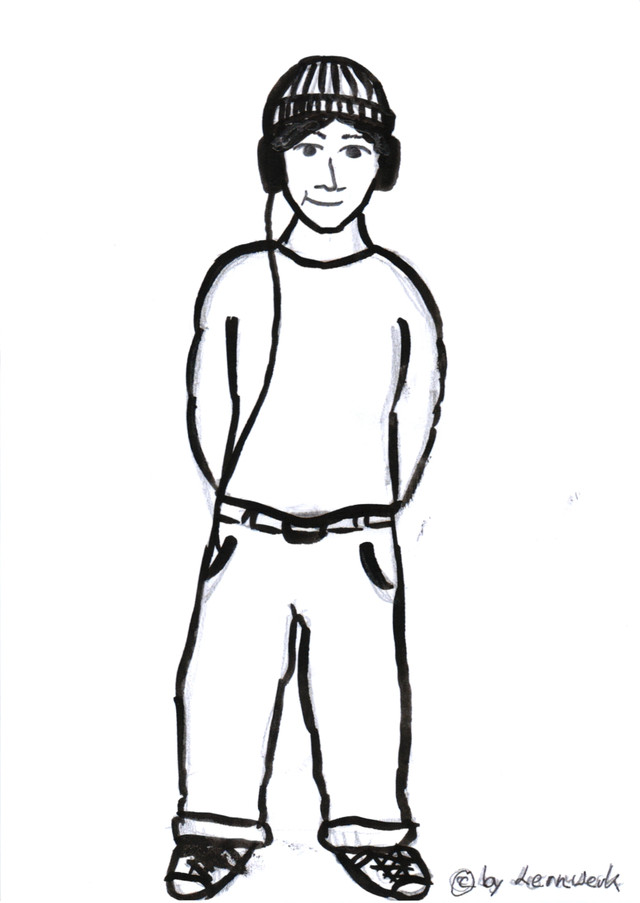 Junge mit Kopfhörern
