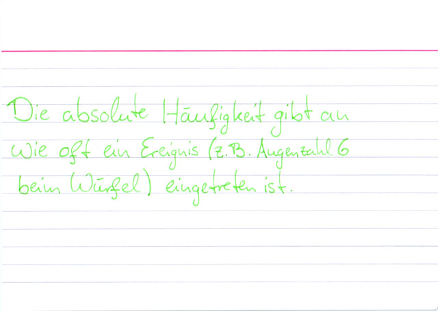 Was ist die absolute Häufigkeit?