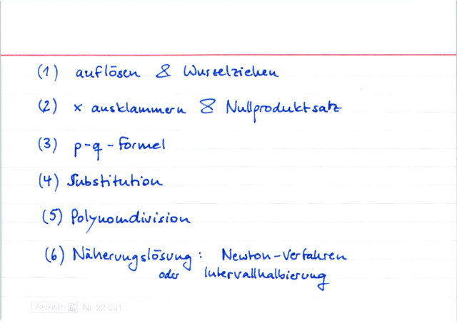 Verfahren zur Nullstellenberechnung