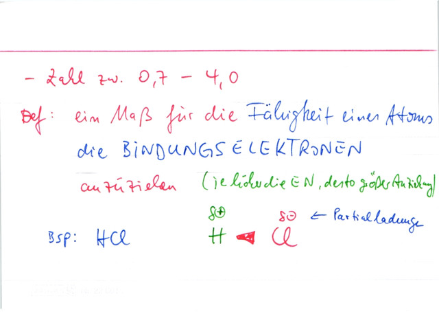 Was verstehst du unter Elektronegativität?
