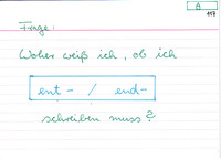 Entscheidung ob end/ent