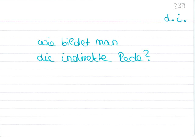 Bildung indirekte Rede