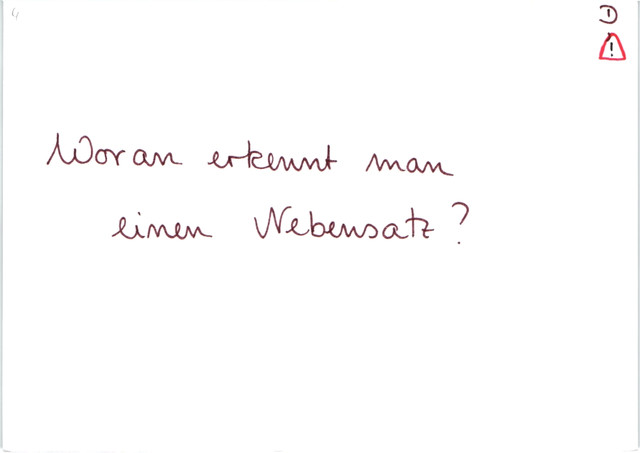 Nebensatz erkennen