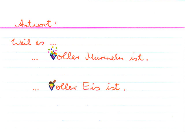 Warum schreibt man voll mit v?