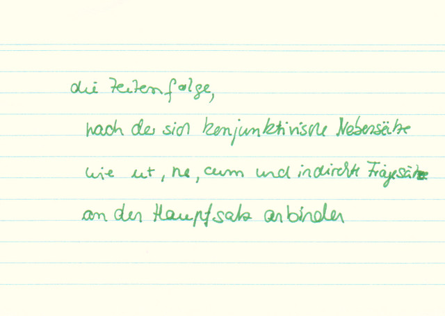 Was ist die "consecutio temporum"?