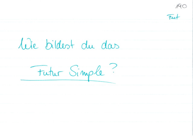 Bildung futur simple