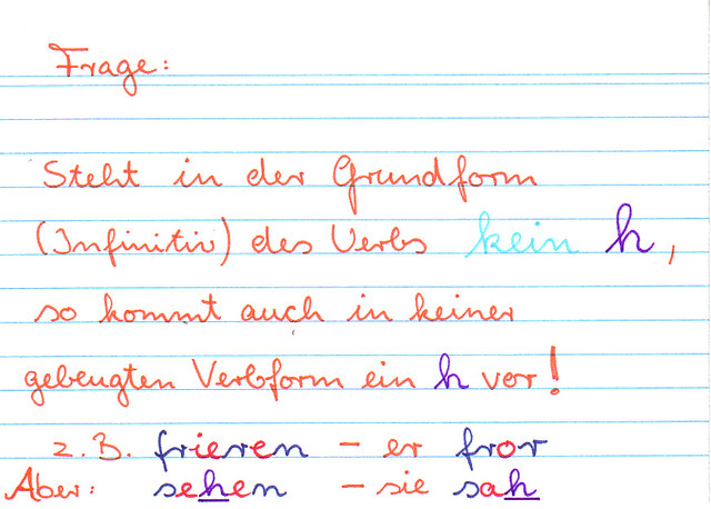 Dehnungs -h in Verbformen