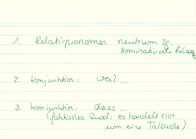 Welche Bedeutung kann "quod" haben?