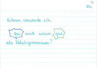 Verwendung Relativpronomen