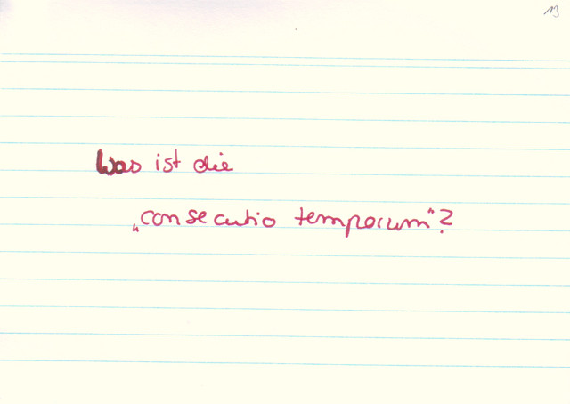Was ist die "consecutio temporum"?