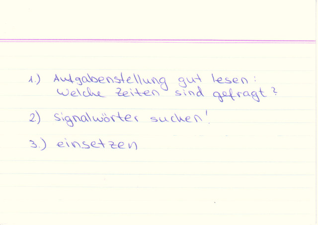 Welche Strategie hilft mir bei Klassenarbeiten rund um die Zeiten?
