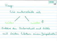 Wie unterscheide ich wider und wieder?