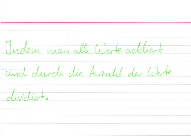 Wie berechnet man den Durchschnitt einer Wertemenge?