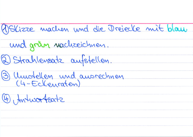 Wie löse ich eine Strahlensatzaufgabe?