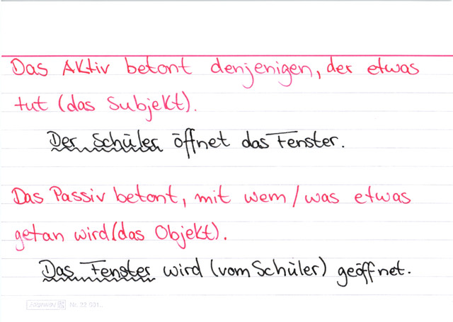 Was bedeutet Aktiv / Passiv ?