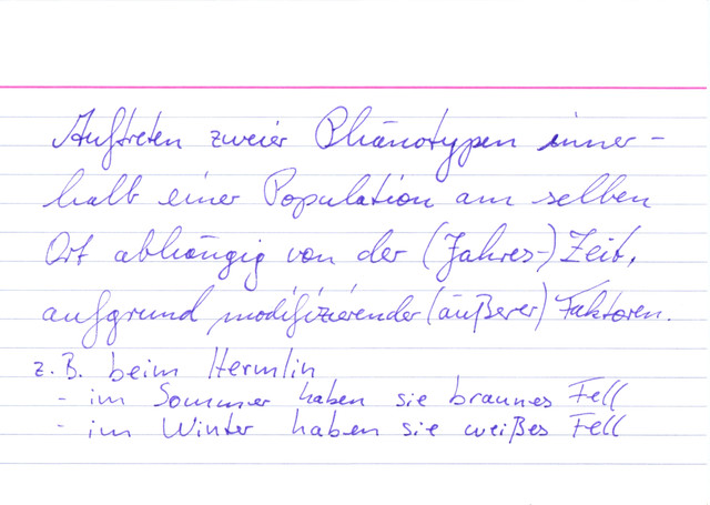 Saisondimorphismus (korrekt: Saisondiphänismus)