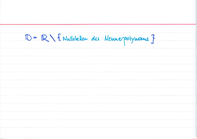 Definitionsbereich einer gebrochen-rationalen Funktion bestimmen