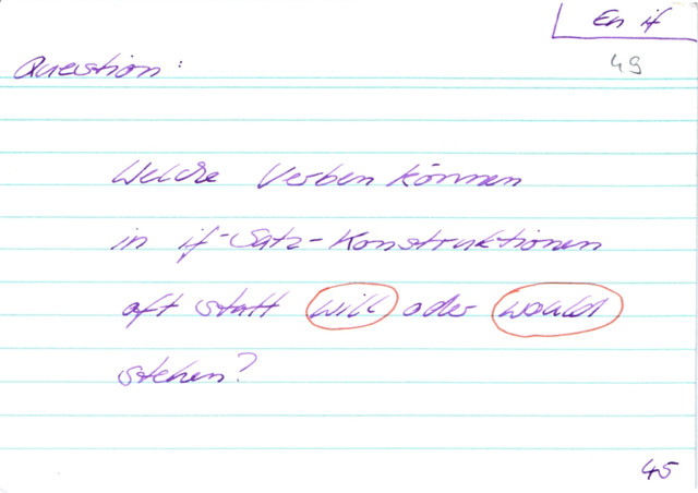 Hilfsverben in if-sätzen