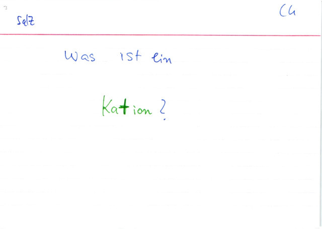 Was ist ein Kation?
