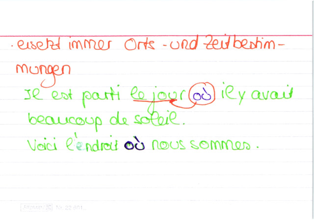 Verwendung où