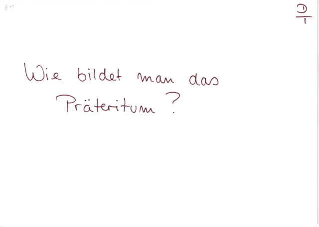 Bildung des Präteritum