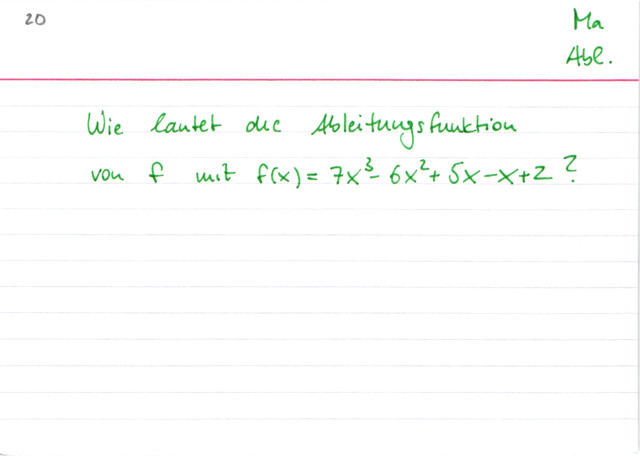 Ableitungsregeln anwenden bei Polynomen 2