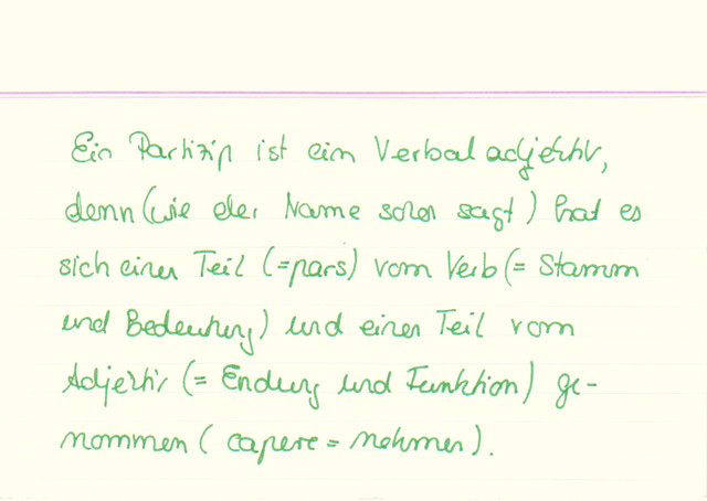 Was ist ein Partizip?