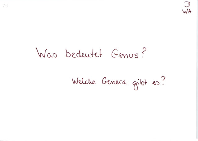 Bedeutung Genus