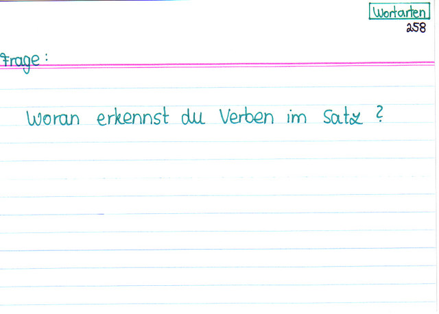 Woran erkennst du Verben im Satz?