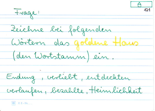 Wortstamm einzeichnen
