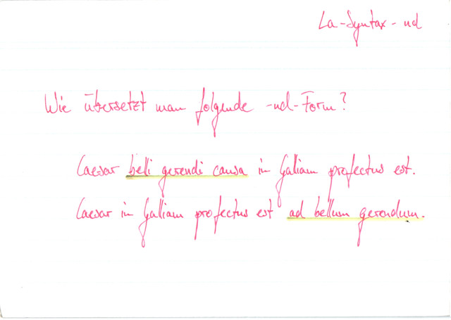 Wie übersetz man die -nd-Form "Caesar belli gerendi causa in Galliam profectus est."?