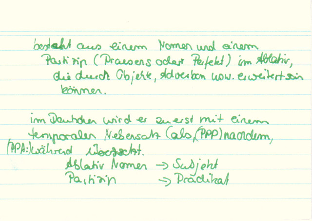 Was ist ein Ablativus Absolutus?