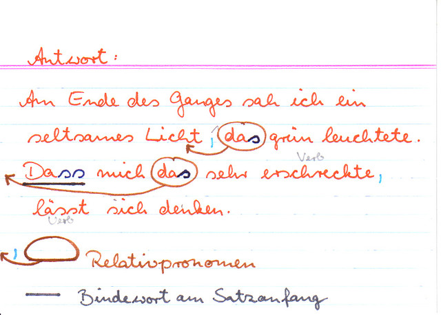 Setze die Kommata und begründe! s oder ss?