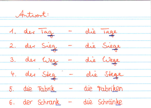 Entscheide dich: g oder k !