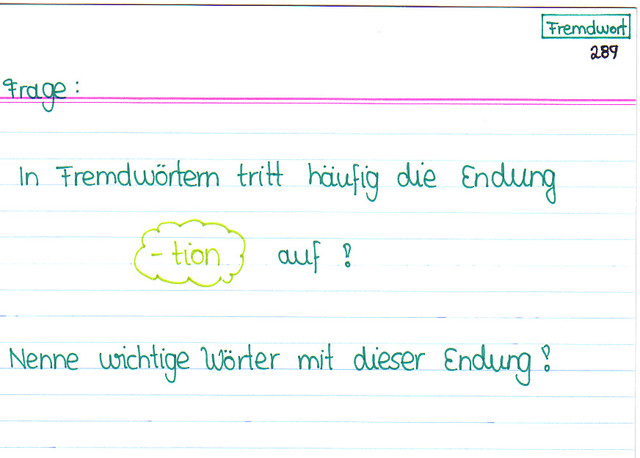 Fremdwortendung -tion
