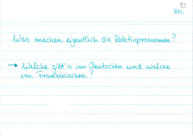 Bedeutung Relativpronomen