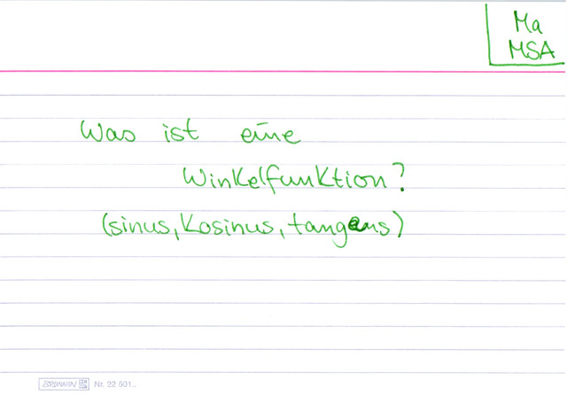 Was ist eine Winkelfunktion?