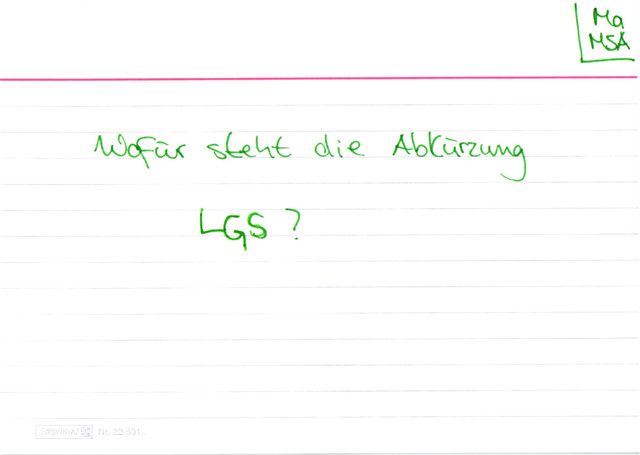Wofür steht LGS?