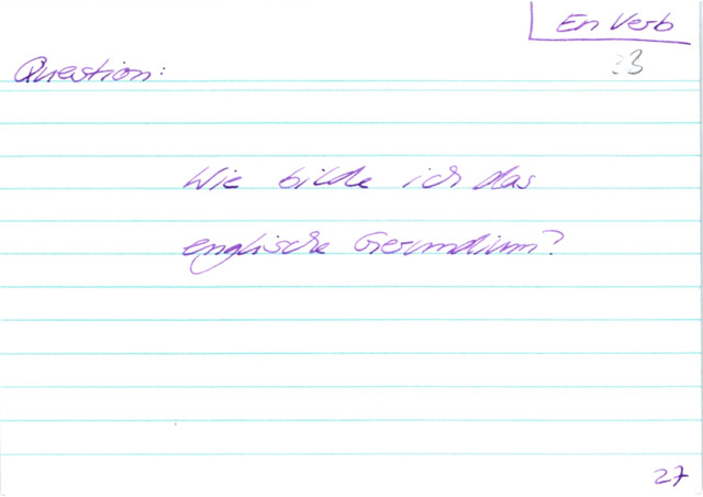 Bildung des Gerundiums
